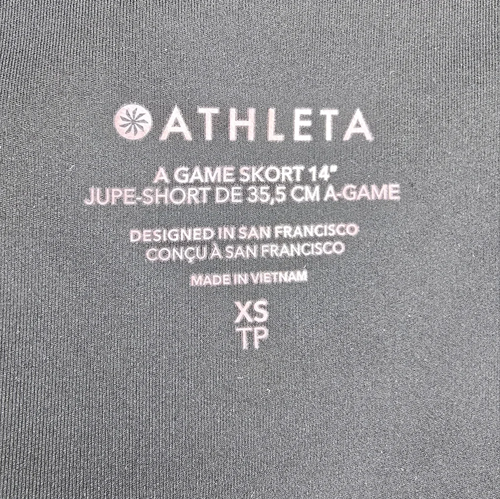 Athleta Black Game Skort‎ 14